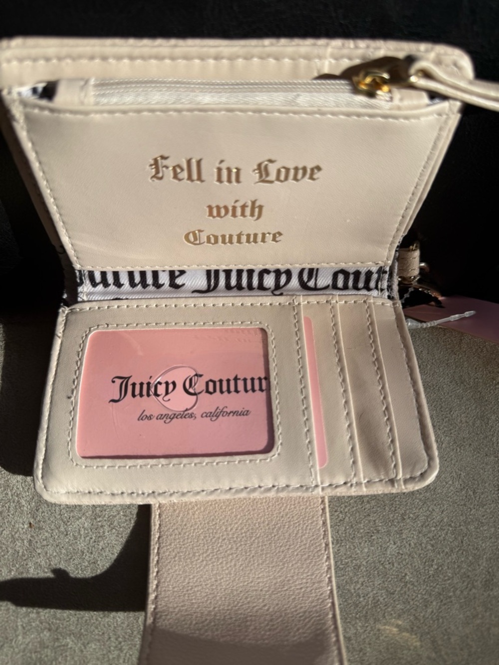 Juicy Couture Cream Quilted Wallet with Gold Hardware - Picture 7 of 7